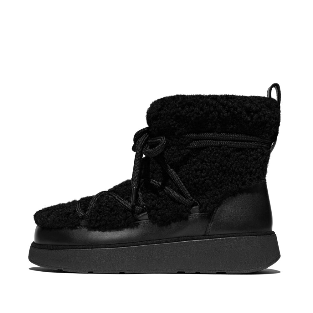 FitFlop Gen FF x Roksanda Curly Shearling Lace Ankle Boots BlackFitFlop Gen FF x Roksanda Curly Shearling Lace Ankle Boots Black