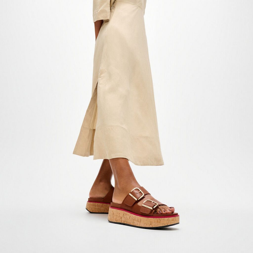 GEN-FF Max Buckle Leather/cork Two-bar Slides