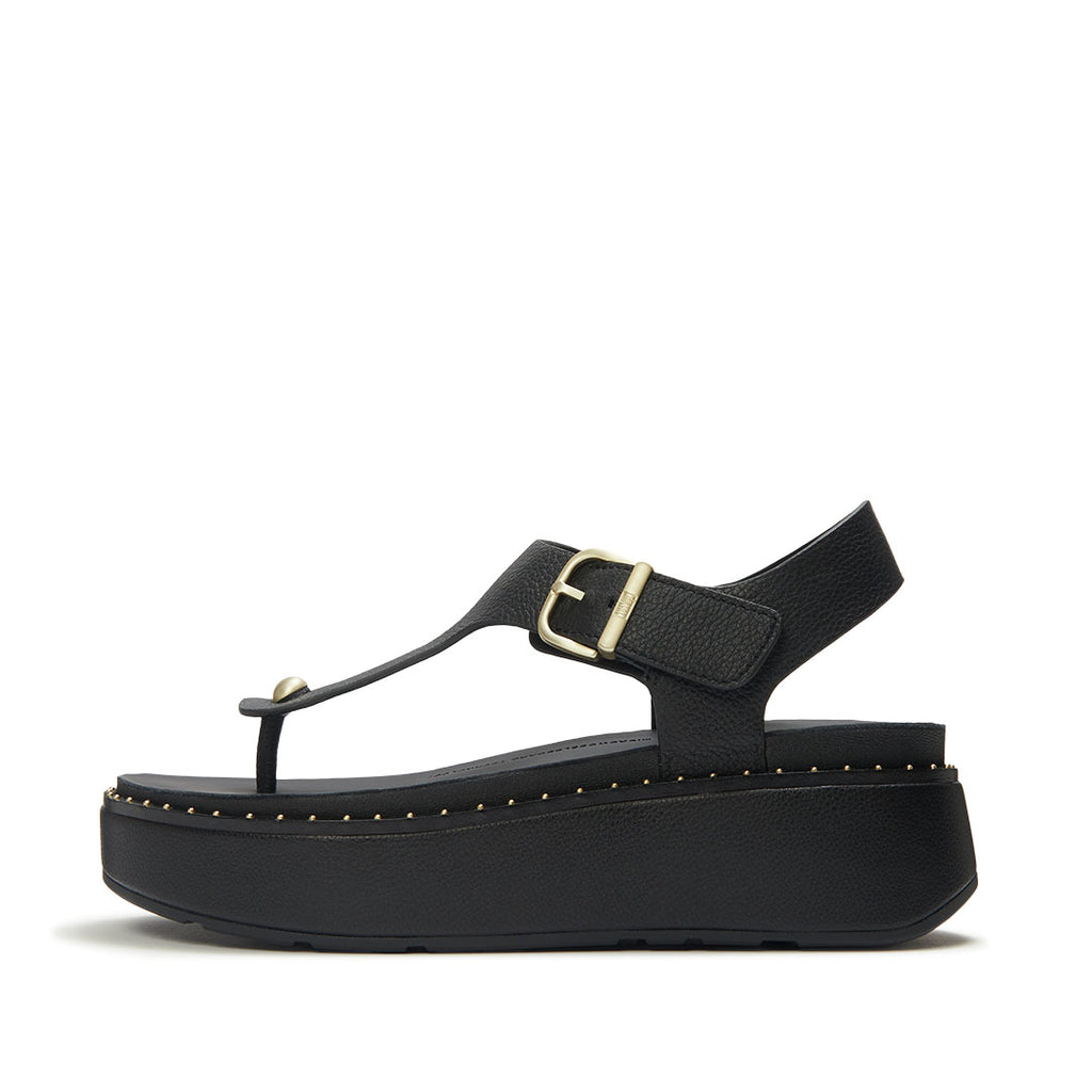 GEN-FF Max Buckle Tumbled-leather Toe-post Sandals