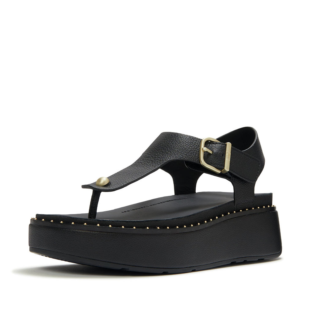 GEN-FF Max Buckle Tumbled-leather Toe-post Sandals
