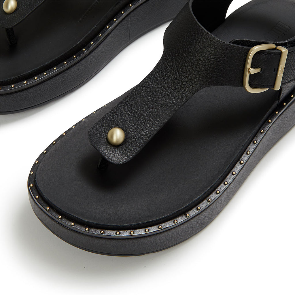 GEN-FF Max Buckle Tumbled-leather Toe-post Sandals