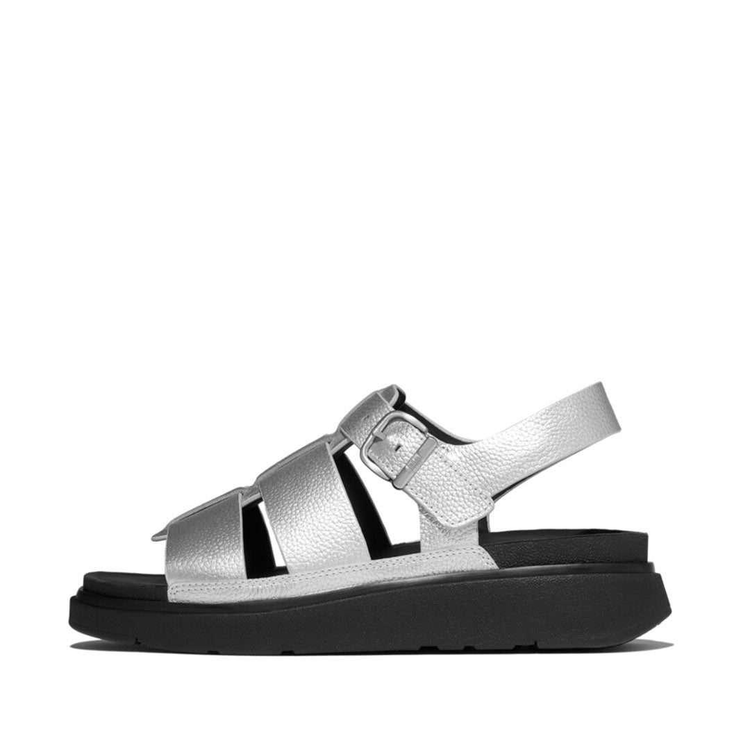 GEN-FF Tumbled-leather Fisherman Sandals