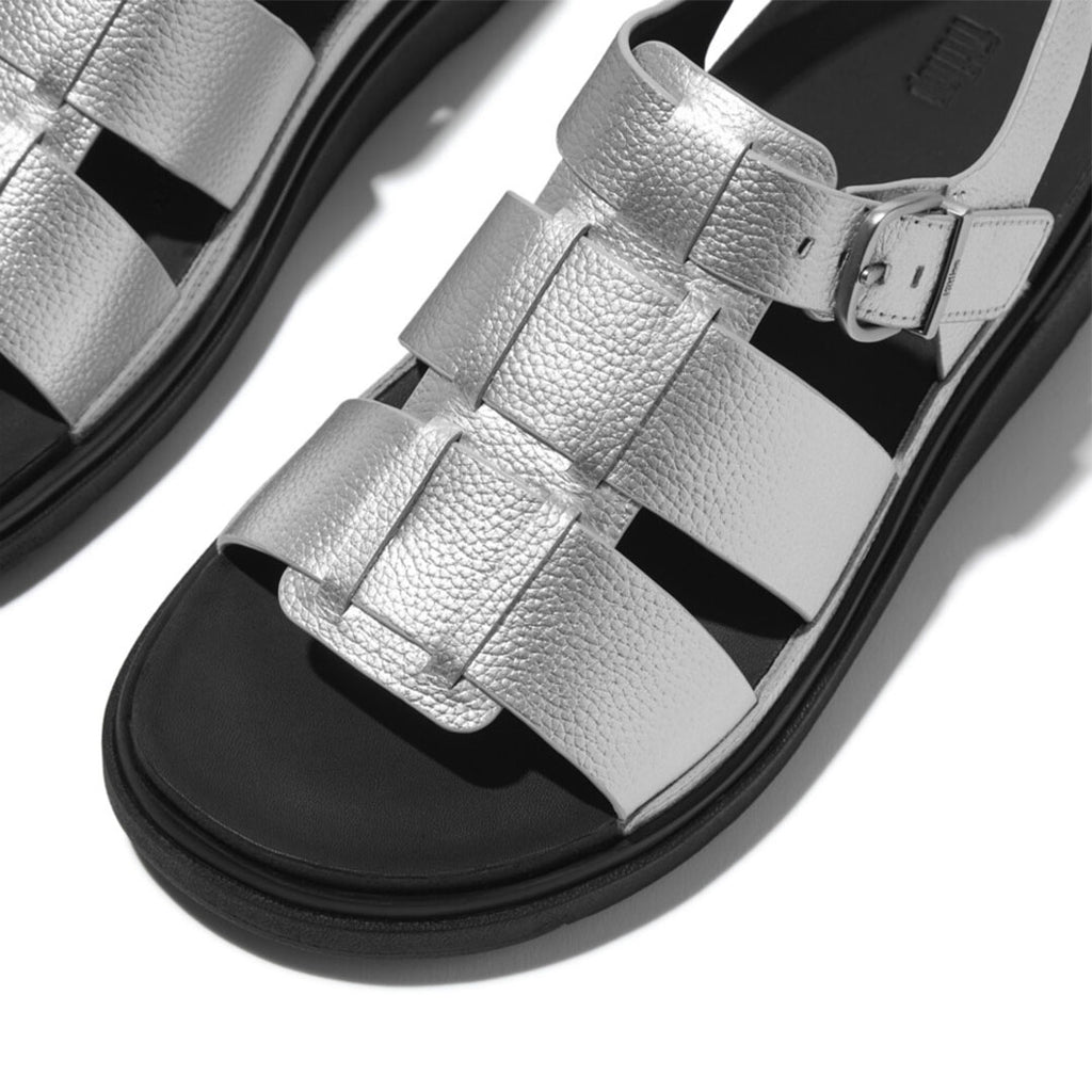 GEN-FF Tumbled-leather Fisherman Sandals