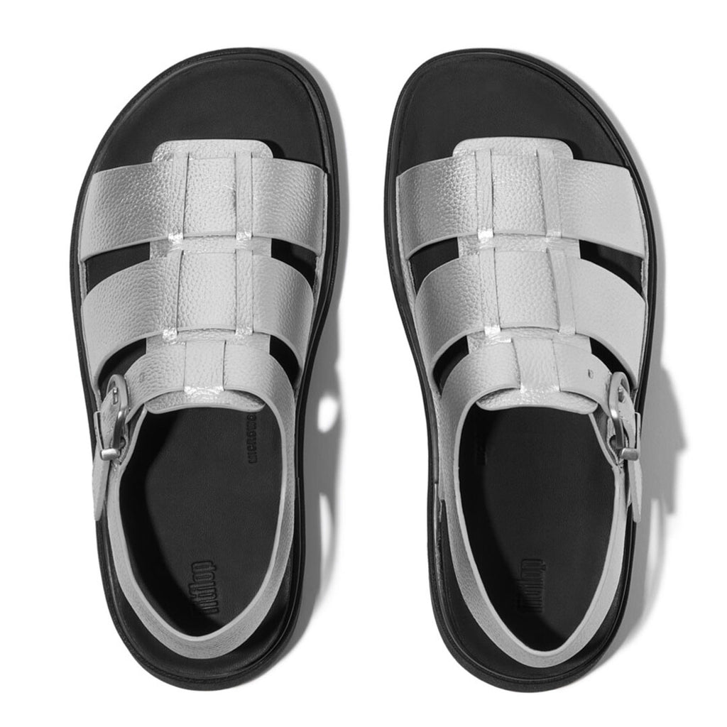 GEN-FF Tumbled-leather Fisherman Sandals