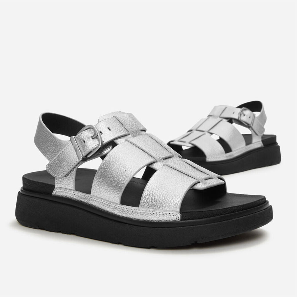 GEN-FF Tumbled-leather Fisherman Sandals