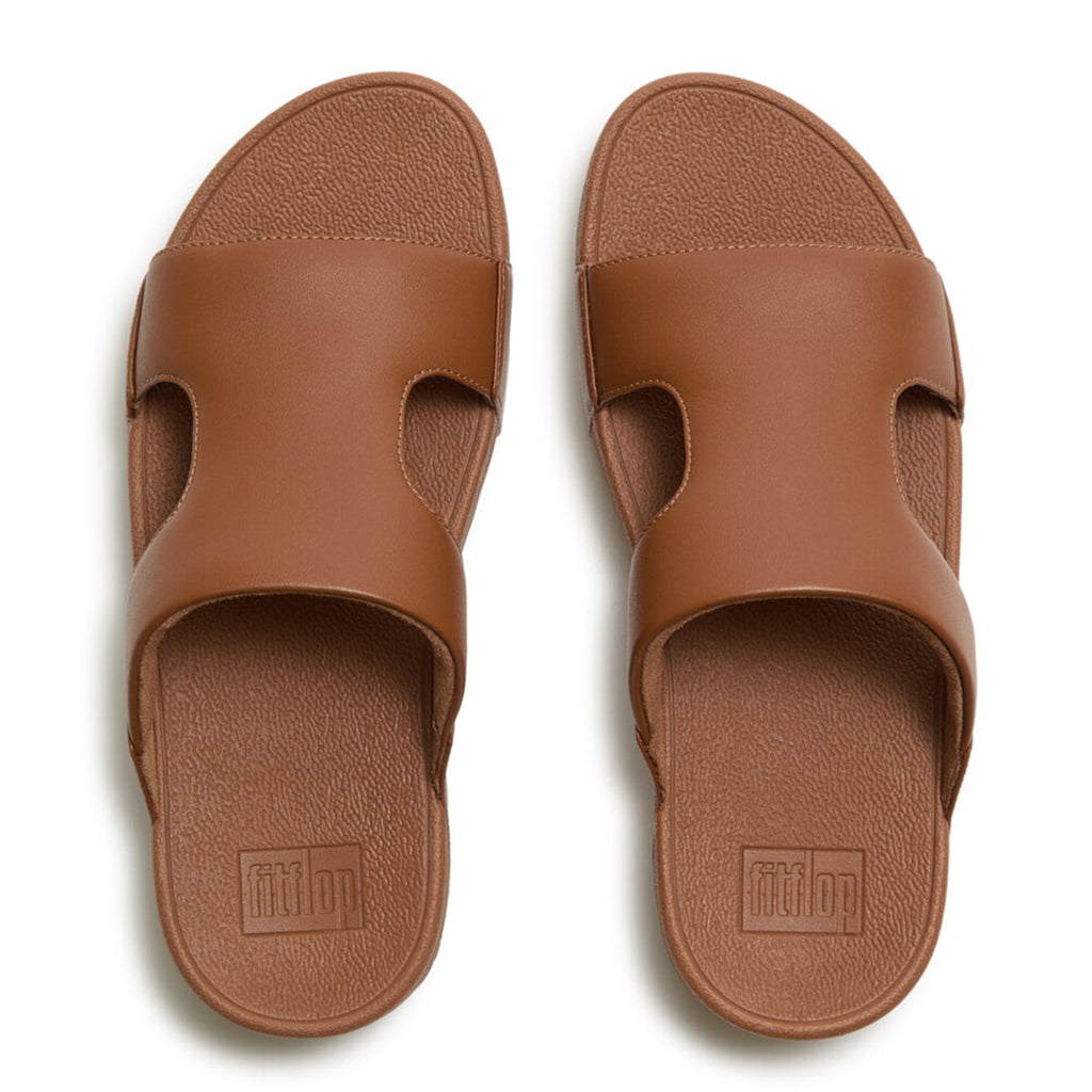 LULU Leather H-Bar Slides