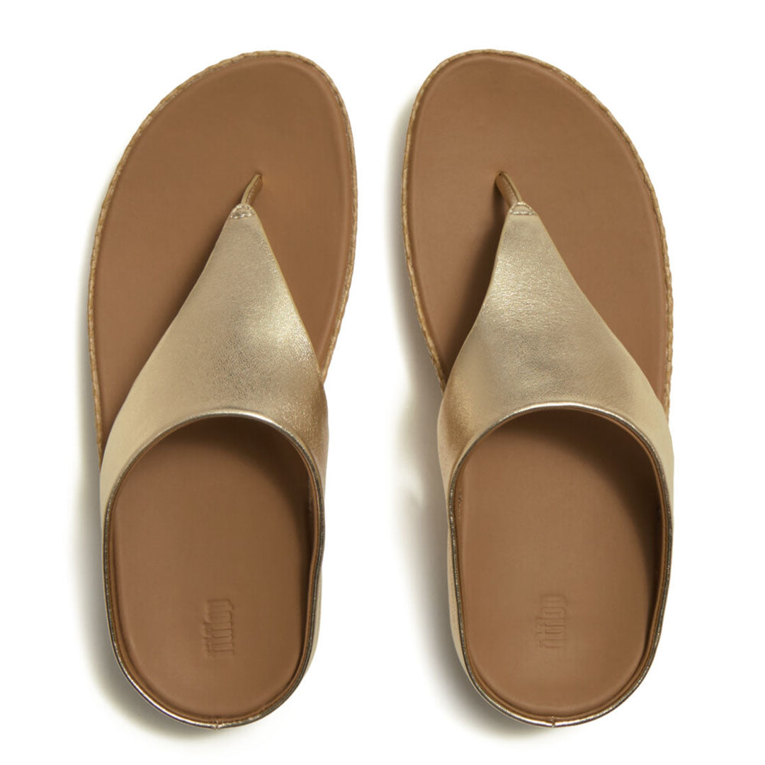 LULU Lux Graphic-weave Leather Toe-post Sandals