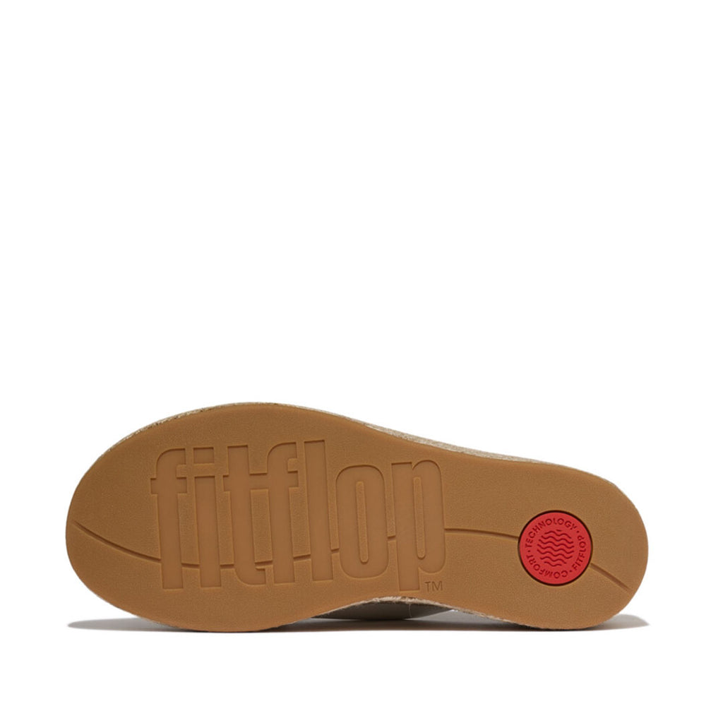 PLATFFORMS Espadrille Leather Wedge Cross Slides