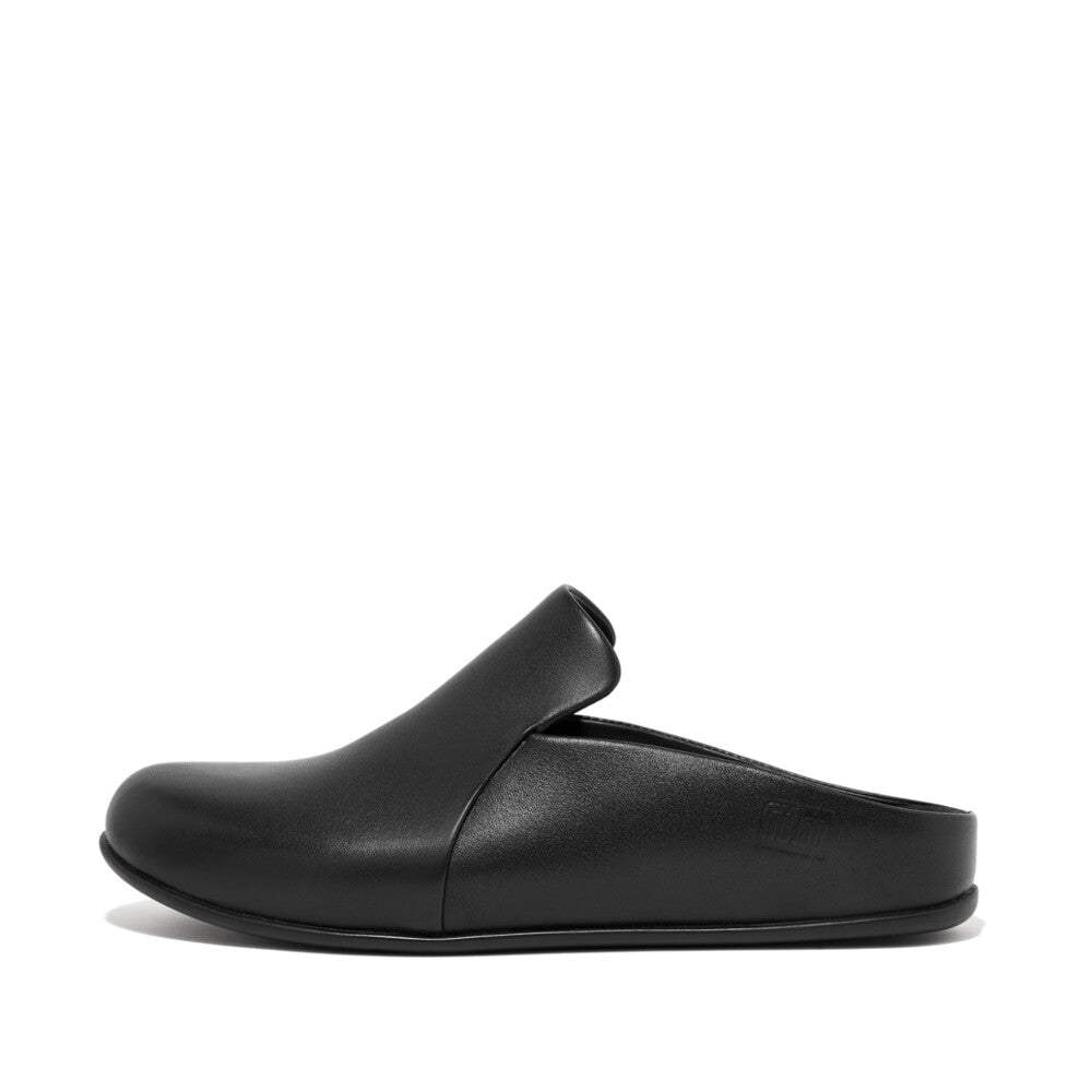 FitFlop Chrissie II Haus Leather Slippers Black – FitFlop Australia