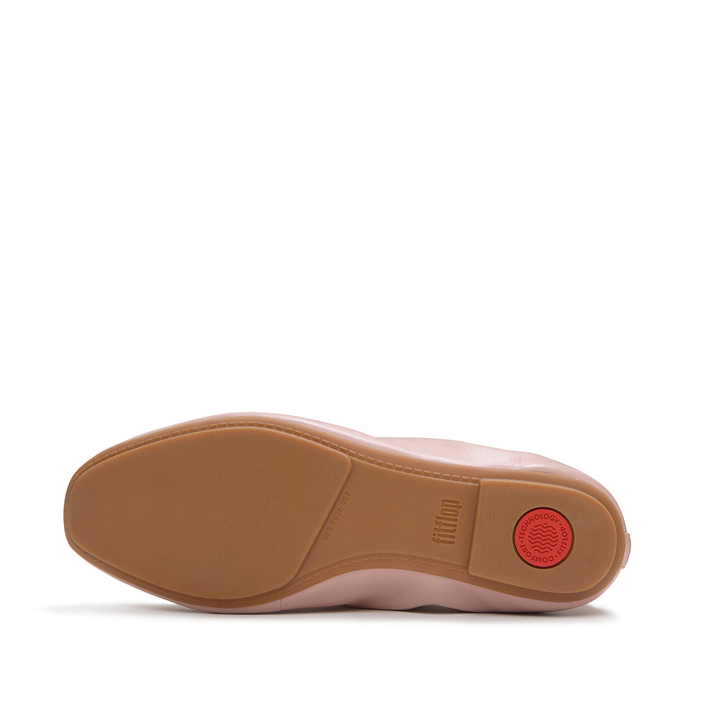 DELICATO Poise leather Mary Janes with a ruched cuff, round toe and supportive cushioned sole.