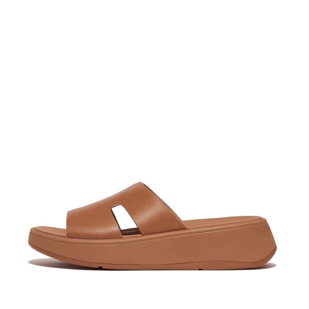 Fitflop F-Mode Raw Edge Flatform H-Bar Slides Light Tan – FitFlop Australia