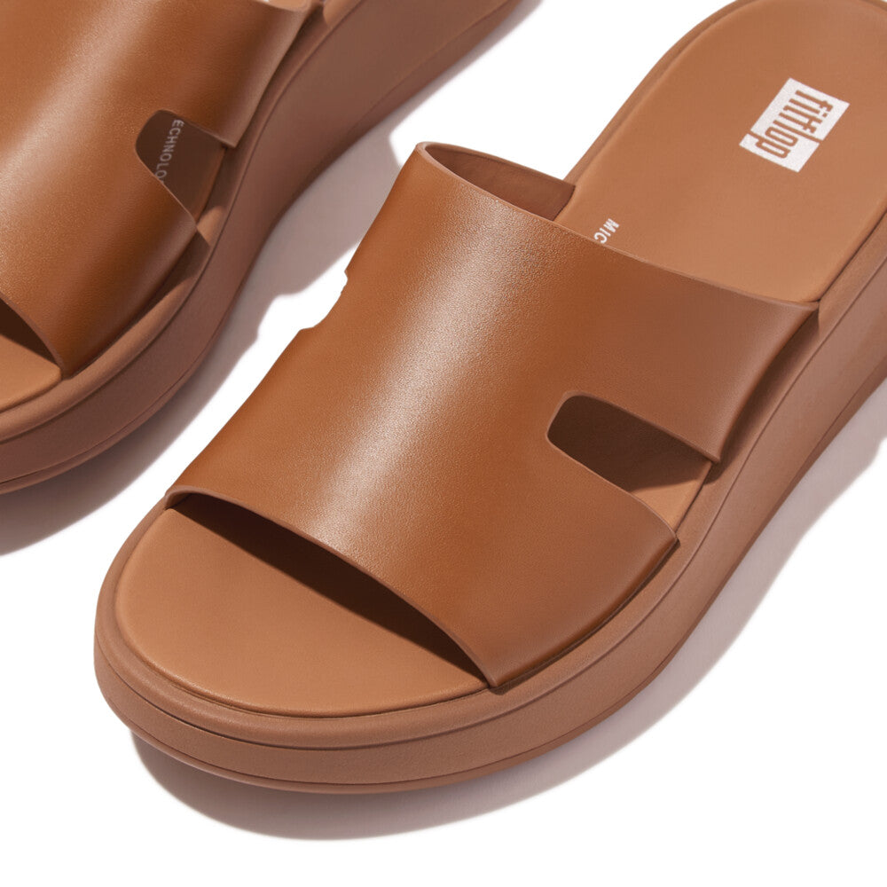 Fitflop F-Mode Raw Edge Flatform H-Bar Slides Light Tan – FitFlop Australia