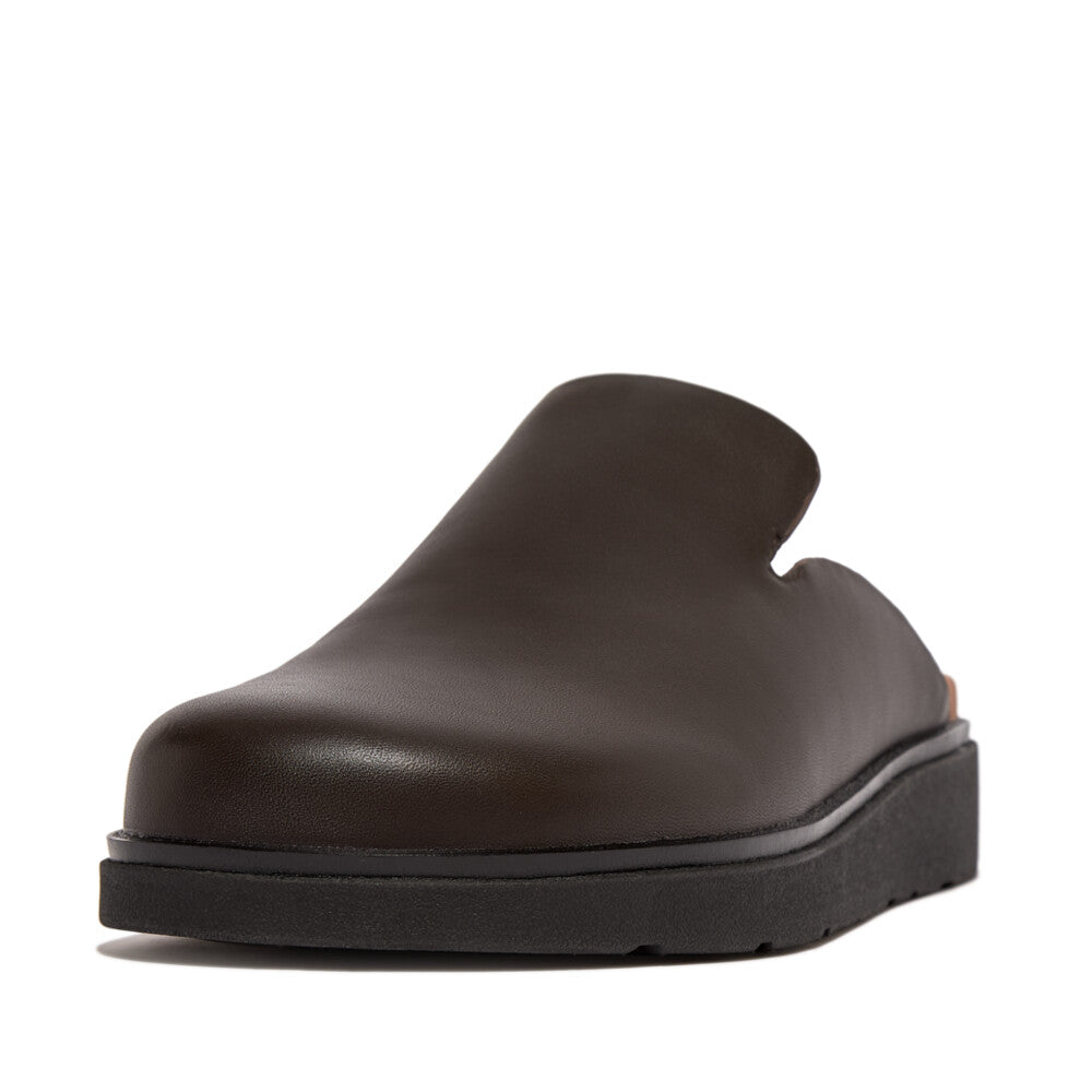 FitFlop Gen FF Mens Leather Mules Brown