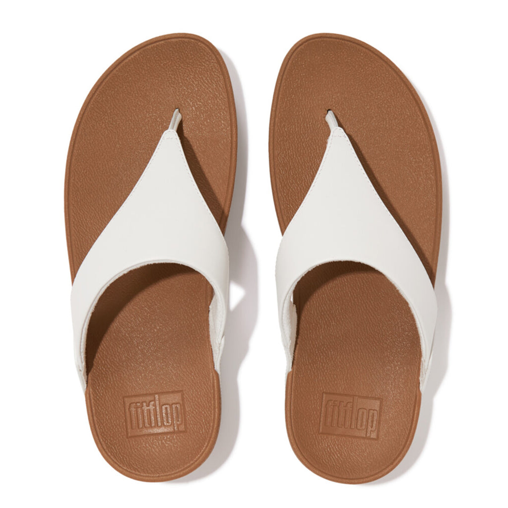 LULU leather toe-post sandals with padded Microwobbleboard™ midsole, ergonomic arch support, and minimalist triangular vamp design.
