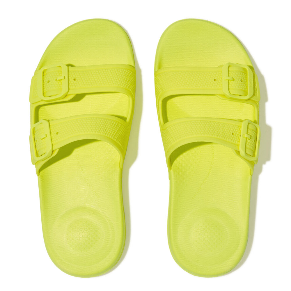 FitFlop iQushion Two Bar Buckle Slides Yellow – FitFlop Australia