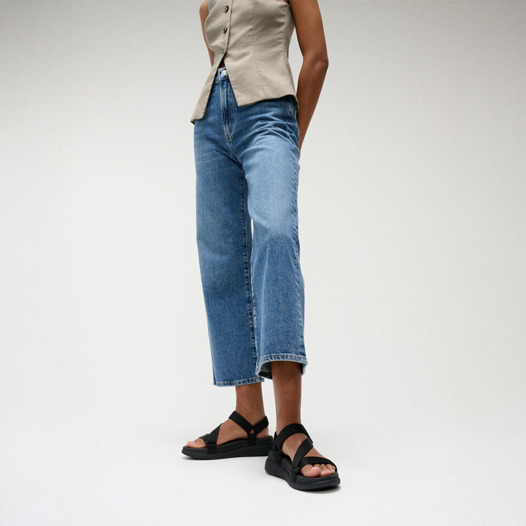 F-MODE Go Adj. Webbing Flatform Z-strap Sandals