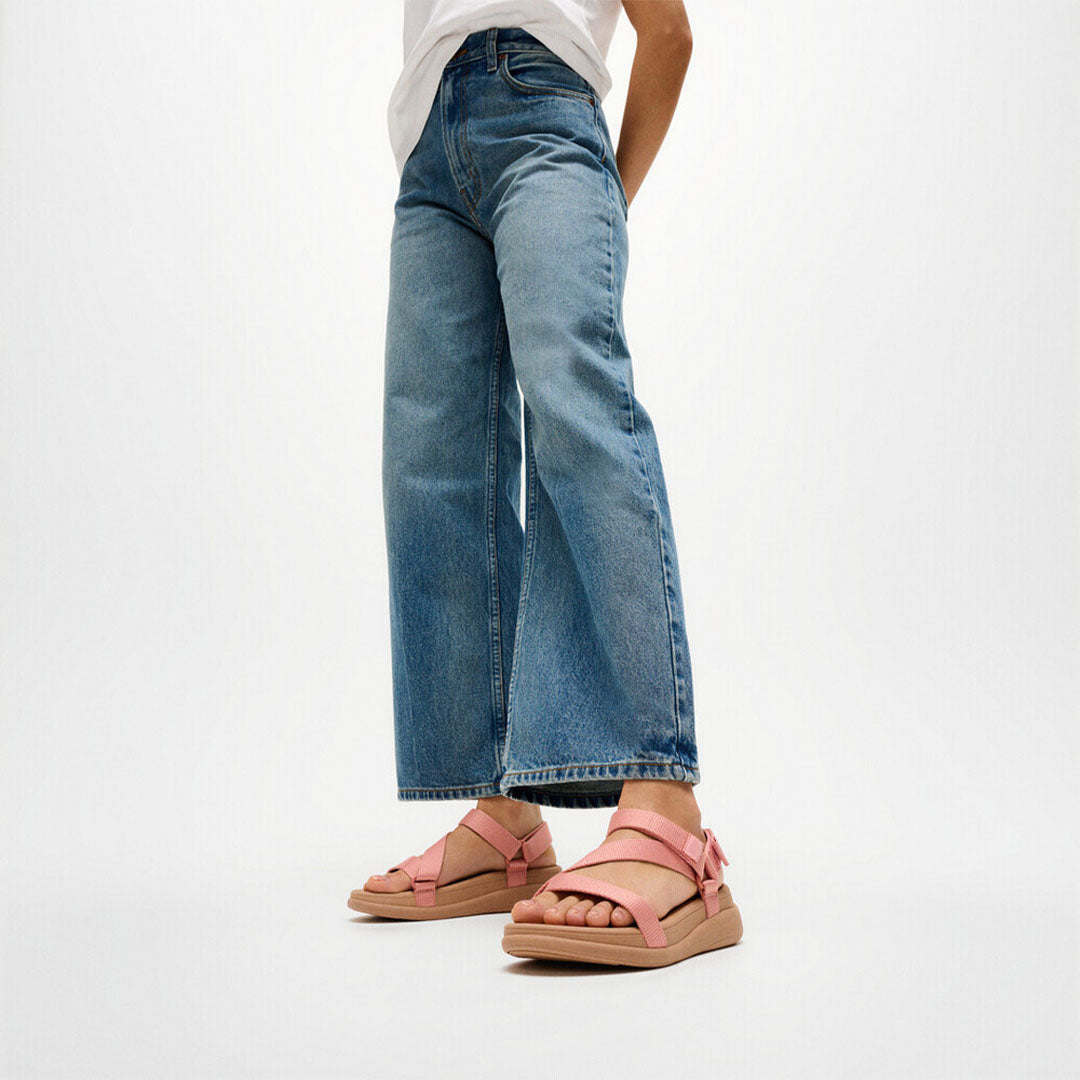 F-MODE Go Adj. Webbing Flatform Z-strap Sandals