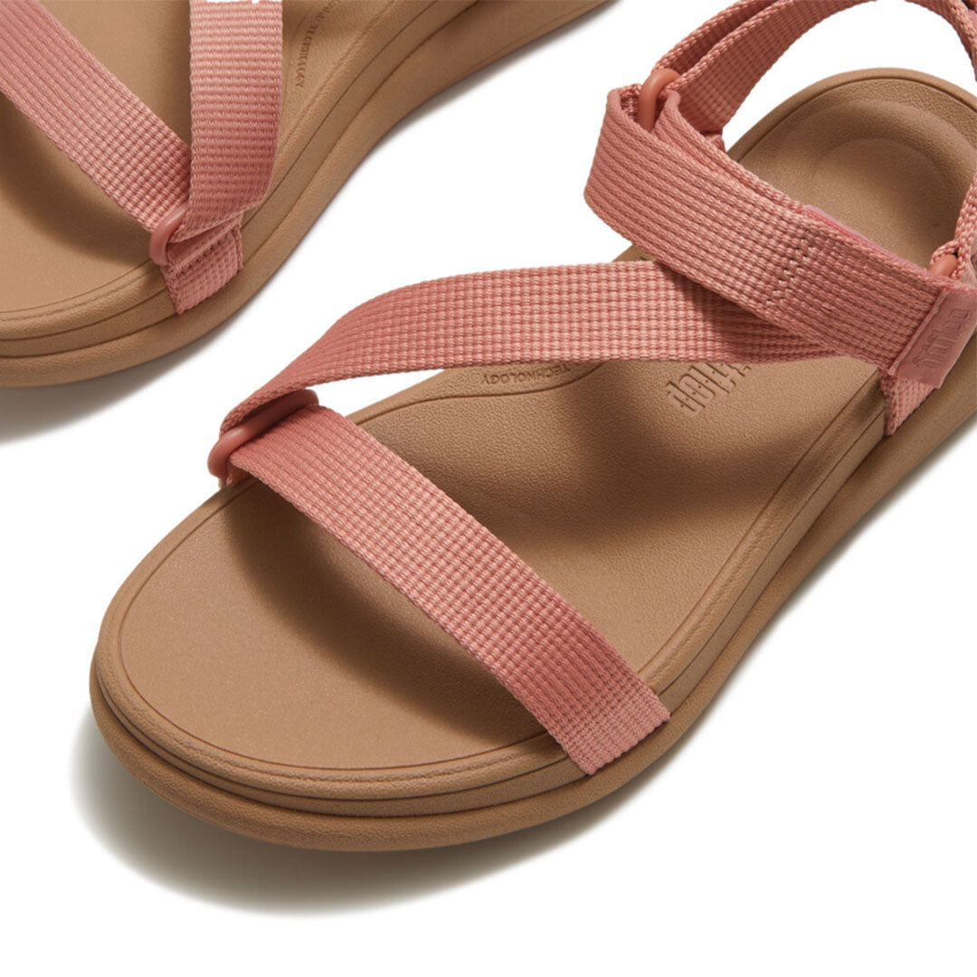 F-MODE Go Adj. Webbing Flatform Z-strap Sandals