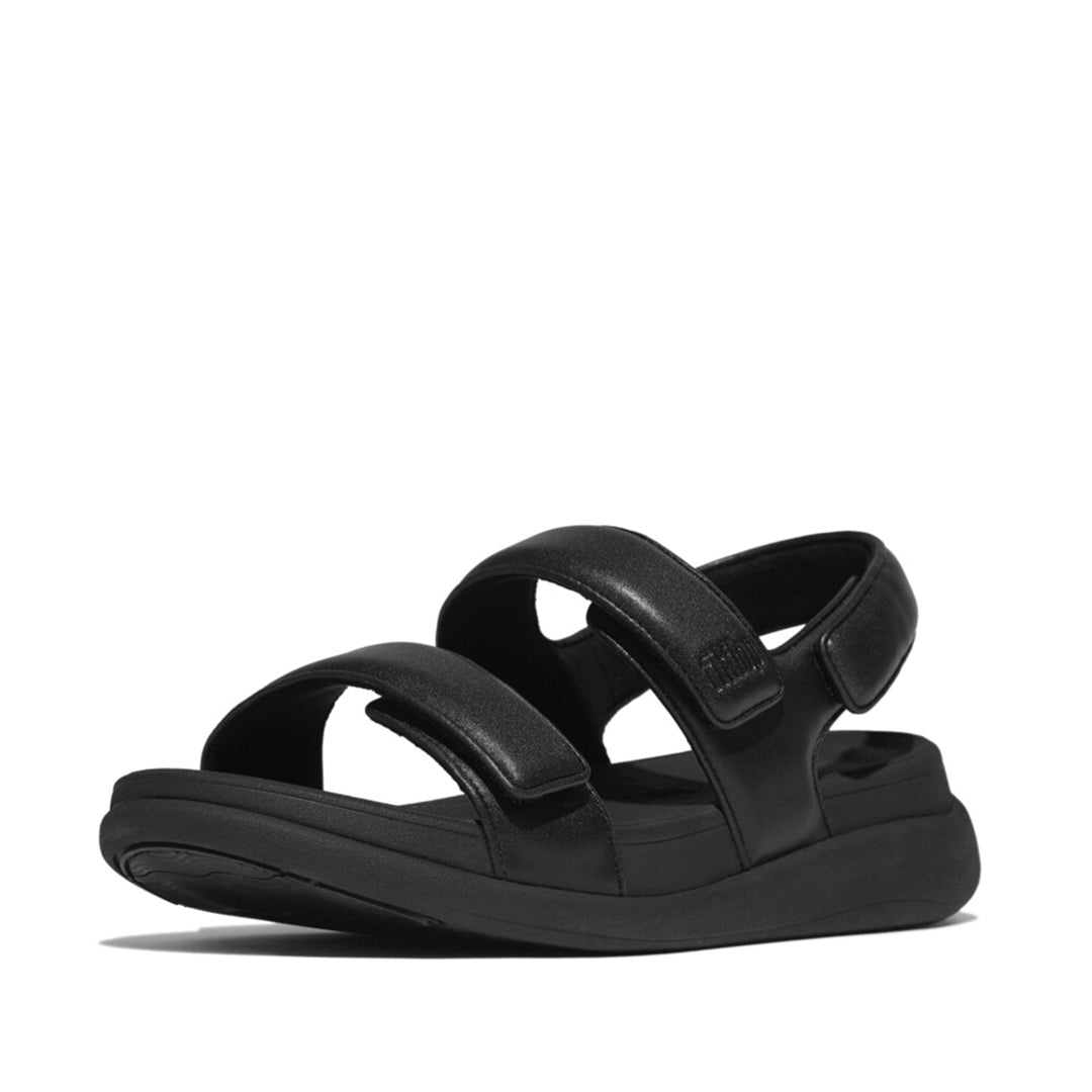 F-MODE GO adjustable back-strap sandals with padded straps and Microwobbleboard™ cushioned footbed.