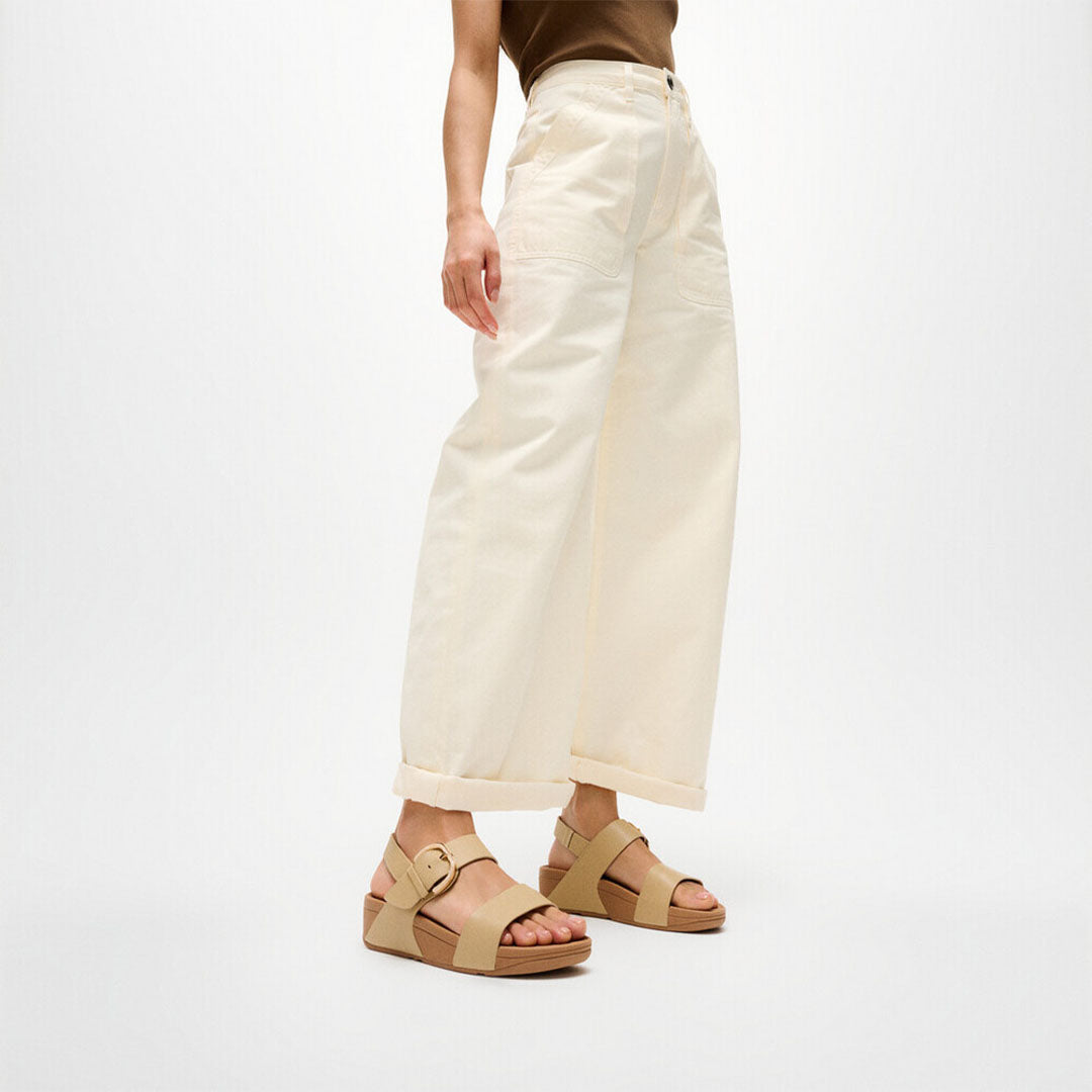 LULU Resin-buckle Leather Back-strap Sandals