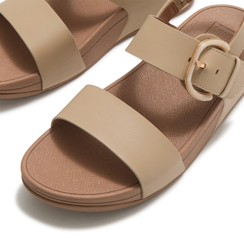 LULU Resin-buckle Leather Back-strap Sandals