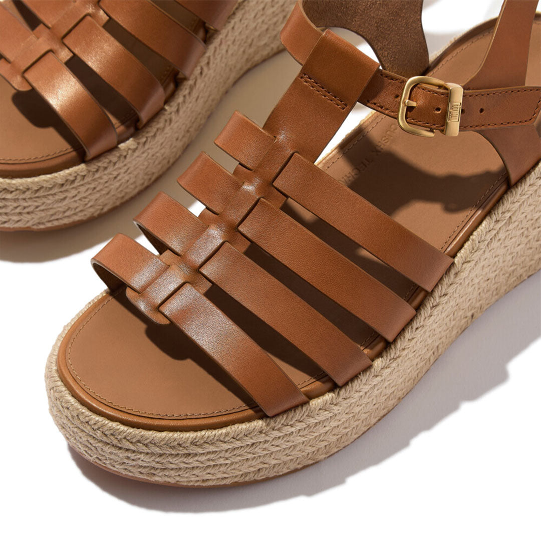 PLATFFORMS Espadrille Leather Fisherman Wedge Sandals