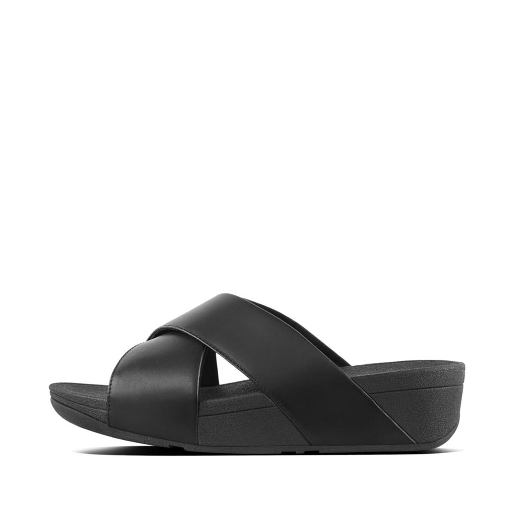 LULU Cross Slide Leather Sandals