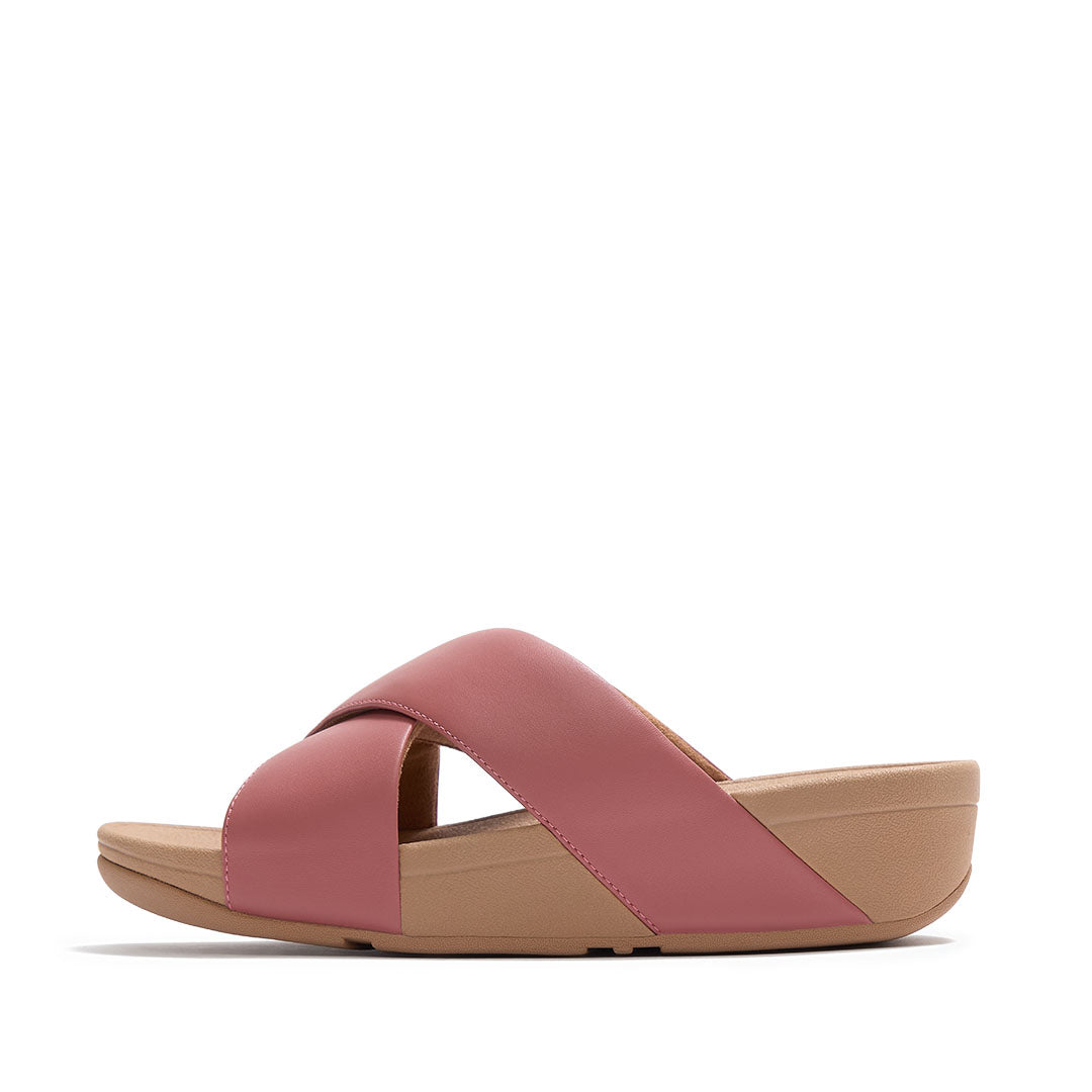 LULU Cross Slide Leather Sandals