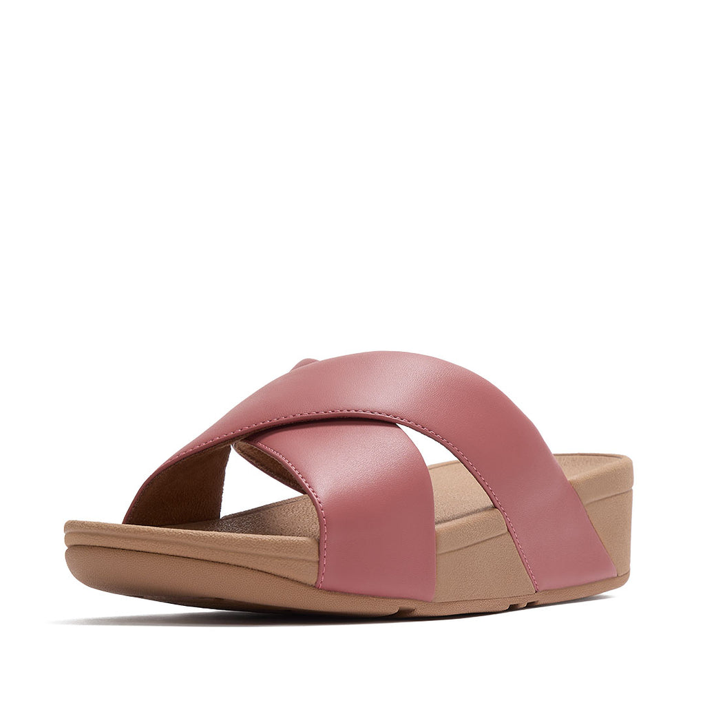 LULU Cross Slide Leather Sandals