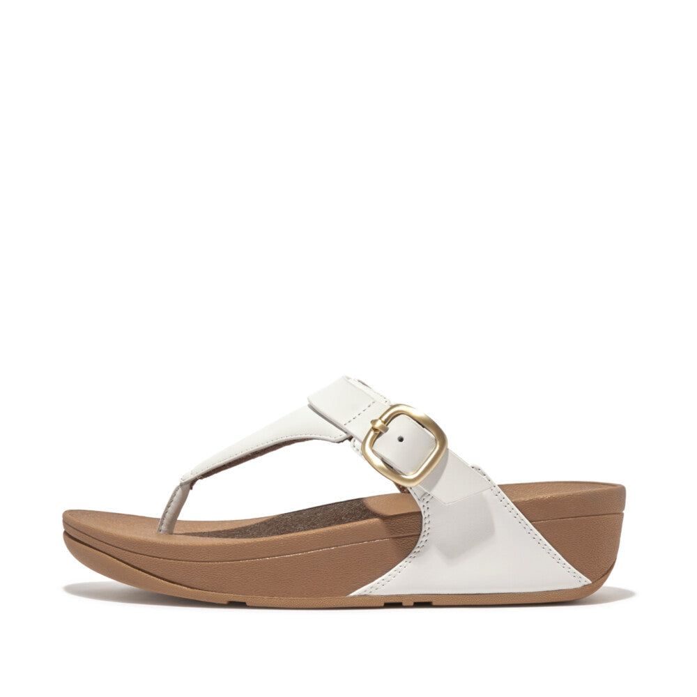 Fitflop Lulu Adjustable Leather Toe Post Sandals White – FitFlop Australia