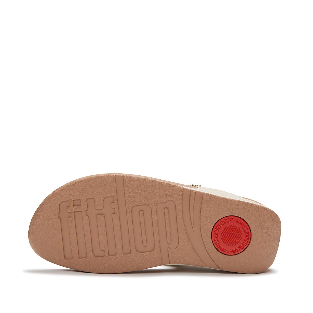 FitFlop LULU Beaded Toe-Post Sandals featuring triple-density Microwobbleboard™ cushioning and an everyday grip outsole.