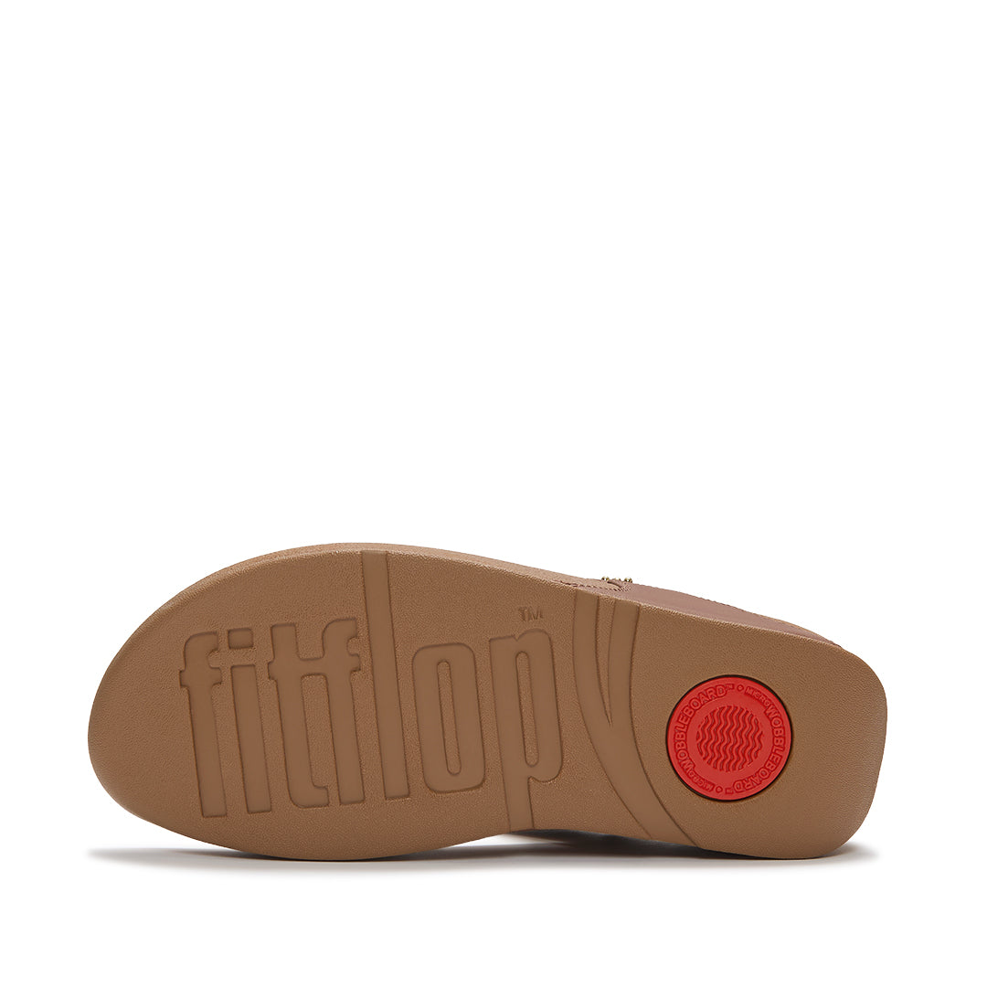 FitFlop LULU Beaded Toe-Post Sandals featuring triple-density Microwobbleboard™ cushioning and an everyday grip outsole.