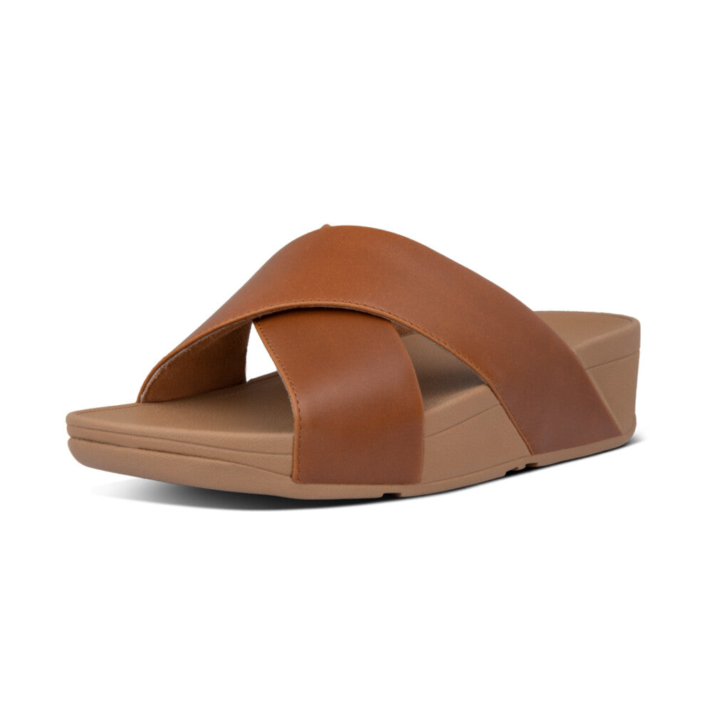 FitFlop Lulu Cross Slides Sandals Light Tan – FitFlop Australia