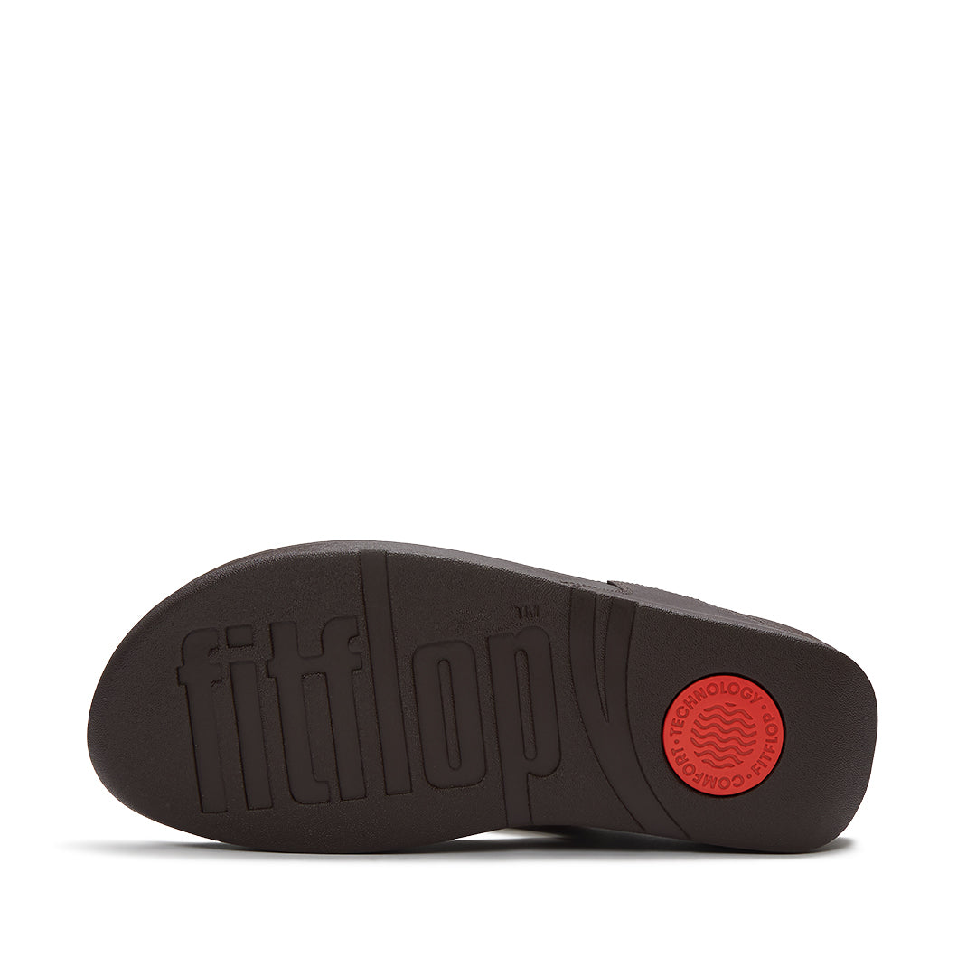 FitFlop LULU Disc-Cluster Toe-Post Sandals featuring triple-density Microwobbleboard™ cushioning and an everyday grip outsole.