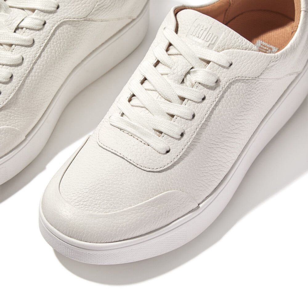 FitFlop Rally Tumbled-Leather Sneakers White – FitFlop Australia