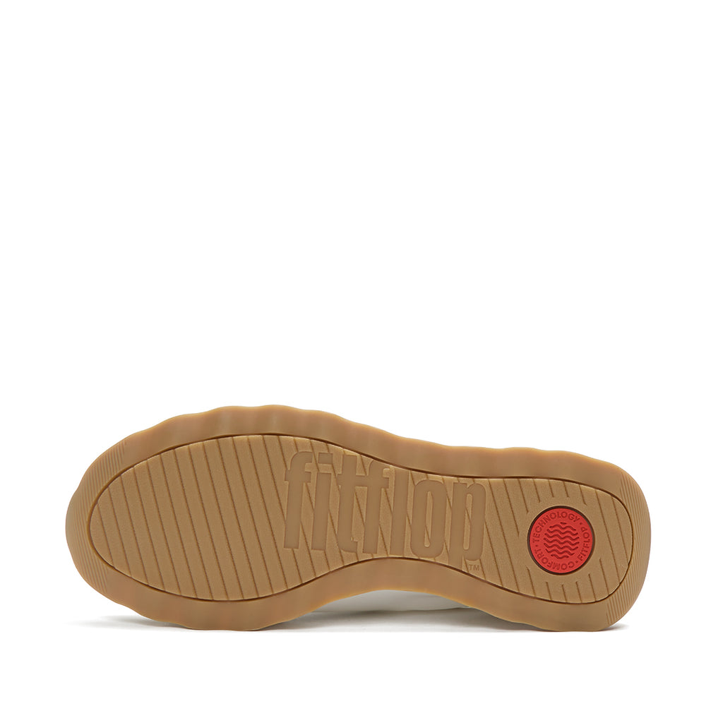FitFlop RETRO-Q FF Fabric/Suede Sneakers featuring iQushion™ midsole technology with impact pillows and pressure-diffusing support.