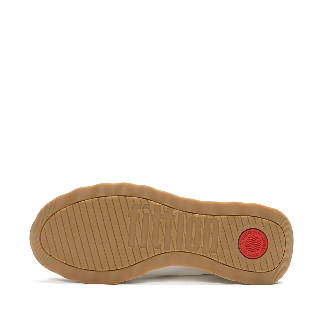 FitFlop RETRO-Q FF Fabric/Suede Sneakers featuring iQushion™ midsole technology with impact pillows and pressure-diffusing support.