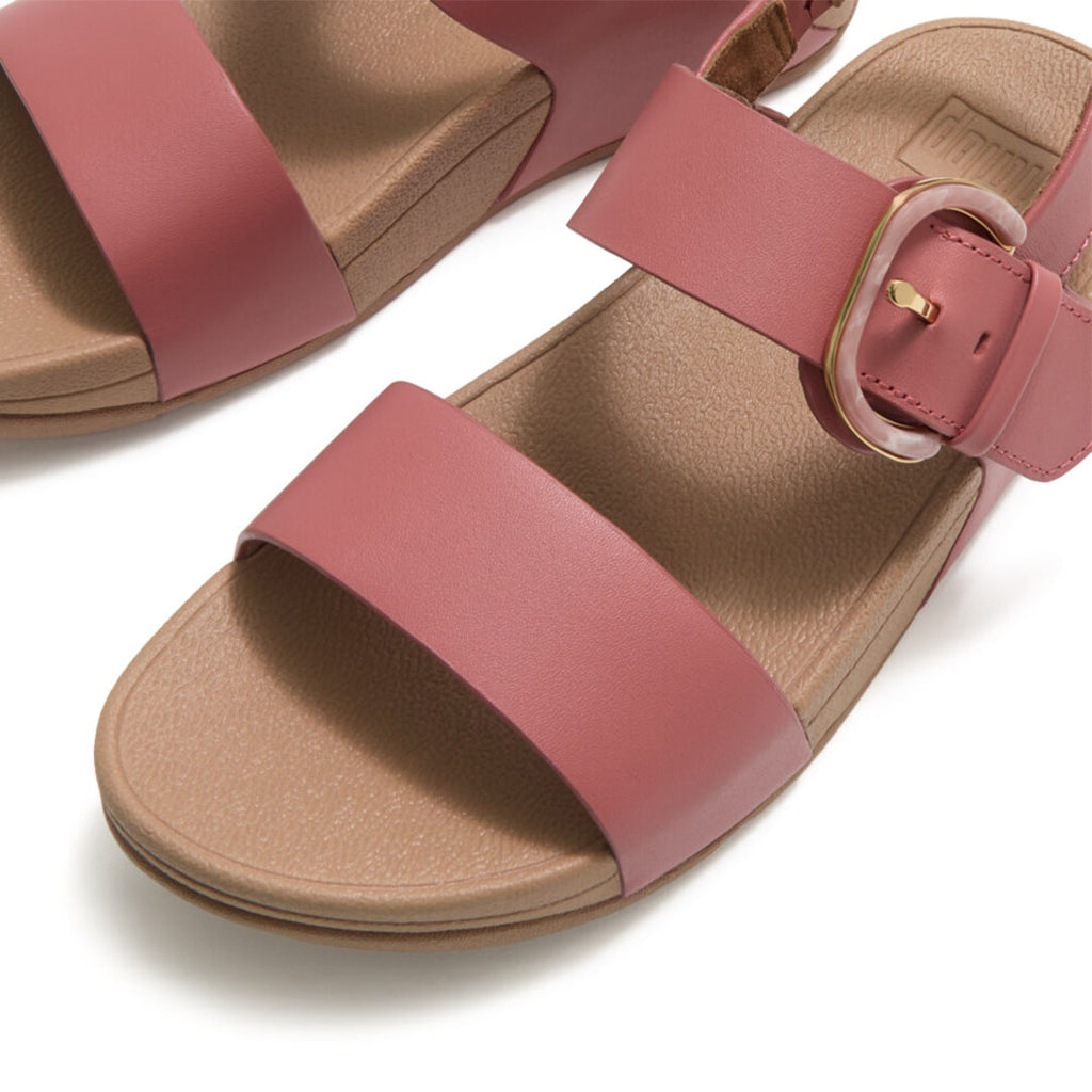 LULU Resin-buckle Leather Back-strap Sandals