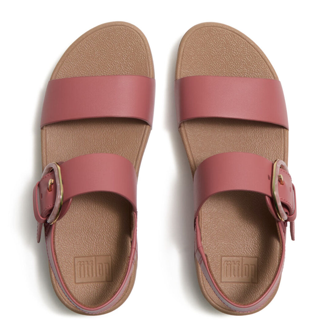 LULU Resin-buckle Leather Back-strap Sandals