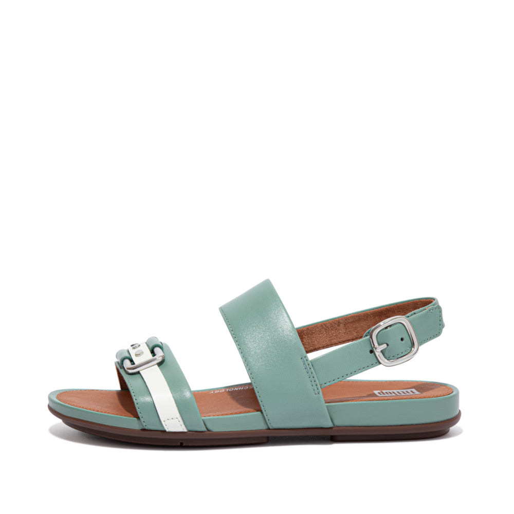 Green slip sale on sandals