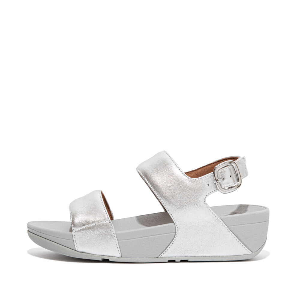 FitFlop Lulu Leather Back-Strap Sandals Silver – FitFlop Australia