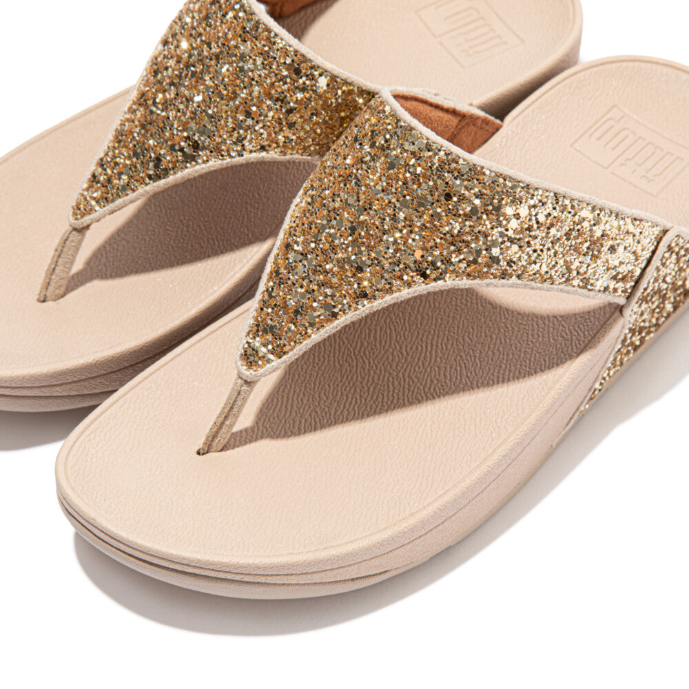 FitFlop Lulu Glitter Toe Post Sandals Gold FitFlop Australia