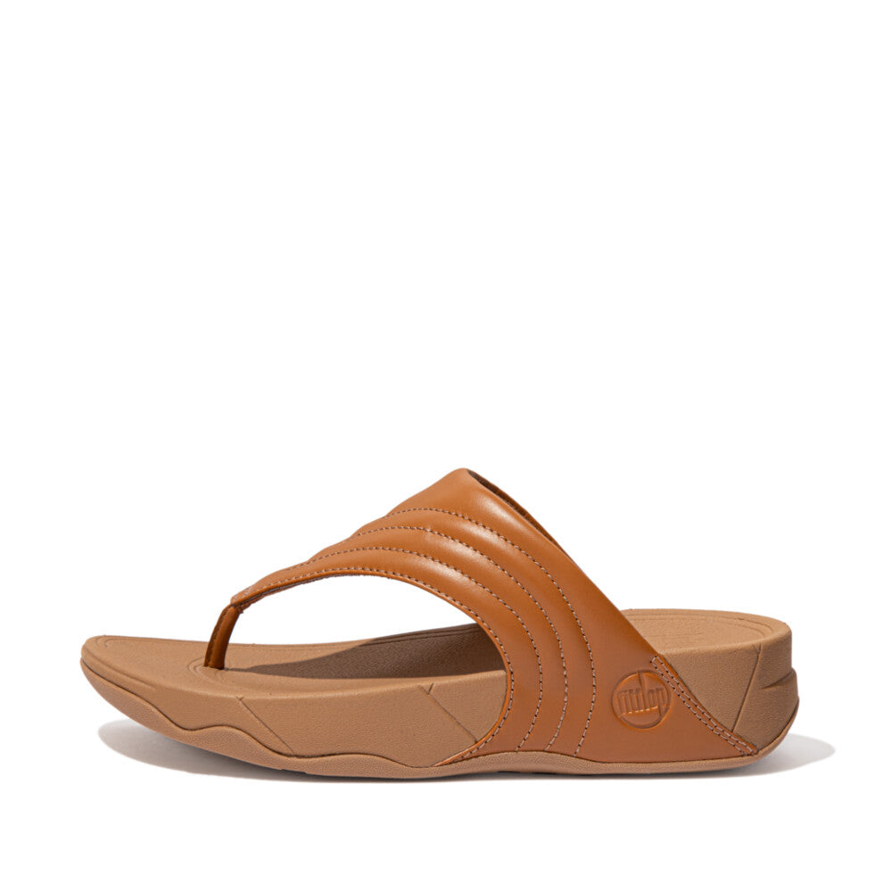 WALKSTAR LEATHER TOE POST SANDALS LIGHT TAN DX5 592